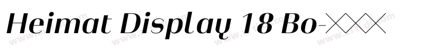 Heimat Display 18 Bo字体转换